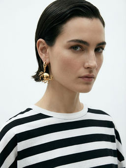 Серьги "Краб", цвет золото