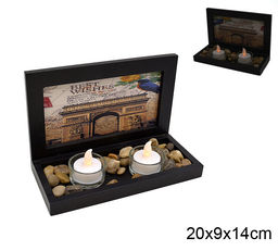 Свеча светодиодная 2 штуки на подставке / CK-548C /уп 24/ А