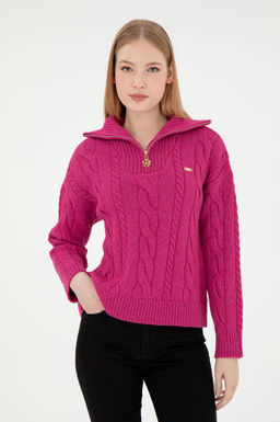 Женский розовый свитер с v-образным вырезом Неожиданная скидка в корзине - U.s. polo assn фото 3