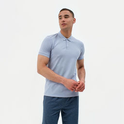 Футболка (поло) мужская MINAKU REGULAR FIT: цвет серый, р-р 52