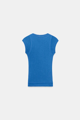 CAMISETA SUPIMA® EFECTO DOBLE / Azul el?ctrico - Zara фото 4