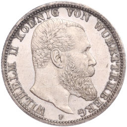 2 марки 1908 года F Германия (Вюртемберг)