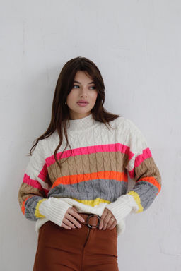 10361 Свитер с цветными полосами - Martichelli фото 11