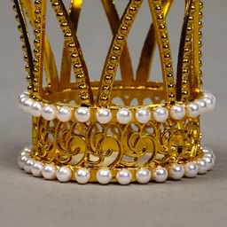 Украшение для торта Корона принцессы, цвет золото - Страна карнавалия фото 2