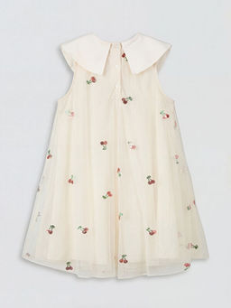 Bebe Yaka Nak??l? K?z ?ocuk Prenses Elbisesi