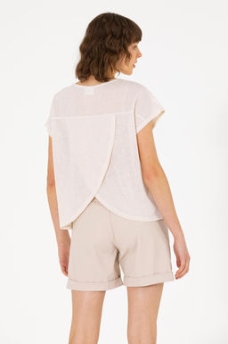 Женская кремовая футболка - U.s. polo assn фото 5