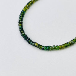 Браслет из зеленого Турмалина (градиент) 17,5 см +