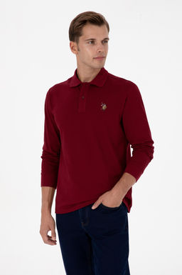 Erkek Regular Fit Polo Yaka Bordo Basic Sweatshirt Sepette S_rpriz _ndirim - U.s. polo assn фото 3