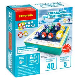 Логическая игра Bondibon СМЕКАЛОЧКА. ЦВЕТНЫЕ ПИНГВИНЫ.