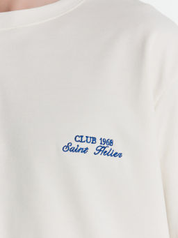 Футболка мужская белая с вышивкой club 1968 saint helier св.молочный 111859 - Mark formelle фото 5