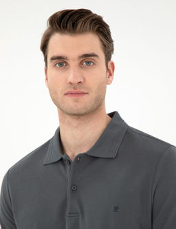 Antrasit Slim Fit Basic Ti__rt