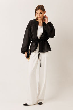 Блуза KOKOdea 20001 чёрный и молочный