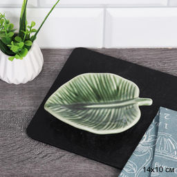 Соусник 14х10х2,5 см Лист / SWR-32 /уп 68/