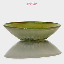 Салатник Доляна «Киви», 200 мл, 12×2.5 см, стекло, зелёный