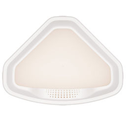 Лоток-туалет для кошек 55,5х41,5х15см, угловой, с бортом, пластик, бежевый (Россия) - Pet toys фото 2