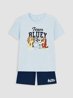 Bluey Bask?l? Erkek ?ocuk Pijama Tak?m?