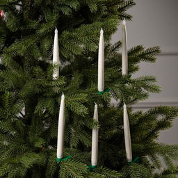 Светодиодные свечи на прищепках 19 см, 6 штук, батарейки АААх1 (не в комплекте), пульт ДУ, свечение тёплое белое