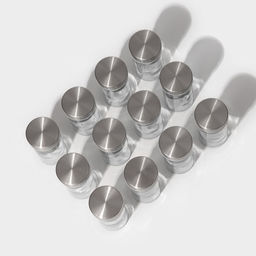 Набор баночек для специй Magistro «Модерн», на подставке, 12 шт., стекло