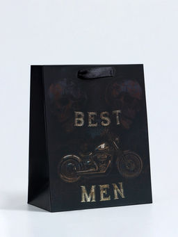 Пакет подарочный вертикальный Best man, MS 18?23?10 см