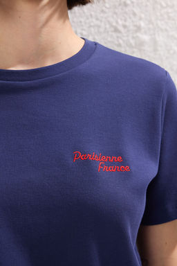 TRENDYOLMILLA Pembe Slogan Bask?l? Kal?n Kumasl? Regular Kal?p Orme T-Shirt TWOSS25TS00159  фото 3