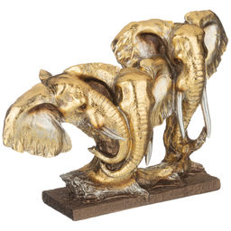 ФИГУРКА ДЕКОРАТИВНАЯ СЛОНЫ 34Х11,2Х22,2СМ - Lefard фото 3