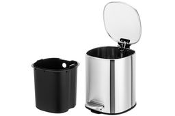 Контейнер для мусора 3 л 21,5*17*23,5 см с педалью + ведро, серебро - Elan gallery фото 7
