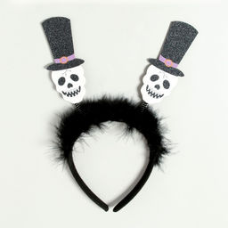 Цена за 2 шт. Ободок для волос карнавальный «Черепа»