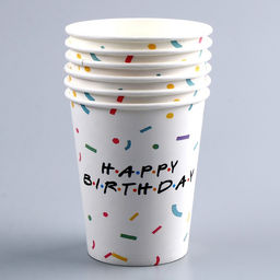 Набор бумажной посуды Happy birthday: 6 тарелок, 6 стаканов - Страна карнавалия фото 9