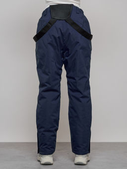 Полукомбинезон утепленный женский зимний горнолыжный темно-синего цвета 1333TS - Chunmai фото 9