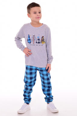 Пижама подростковая 11-060 (бирюза) Елки