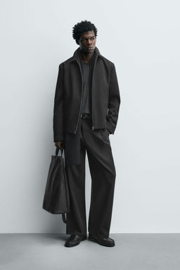 TEXTURED ZIP-UP JACKET