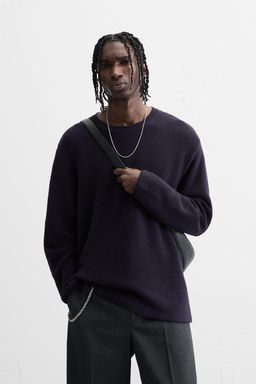 TEXTURED COTTON BLEND SWEATER - Zara фото 25