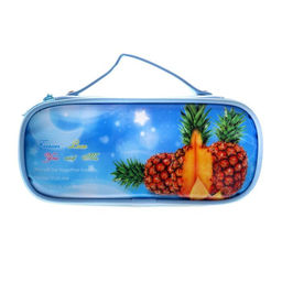 Пенал школьный на молнии «Ананасы»