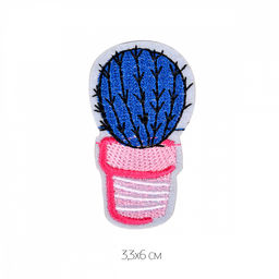 Термоаппликации арт.TBY.2246 Кактус 6см, уп.10 шт.