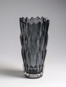 Ваза для цветов «Лойсли», 24×11.5 см, стекло, чёрная