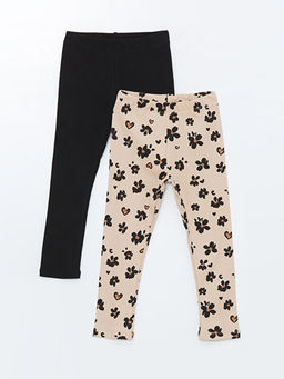 Beli Lastikli ?i?ekli K?z Bebek Tayt 2li