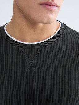 Bisiklet Yaka Erkek Sweatshirt