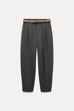 PLEATED TROUSERS WITH BELT - Zara фото 4