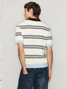 Джемпер поло в полоску / Zarina  фото 5