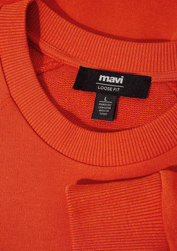 Mavi Logo Bask?l? Turuncu Sweatshirt  фото 8