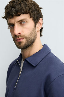 INTERLOCK QUARTER ZIP POLO SHIRT - Zara фото 5