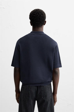 PEARL KNIT POLO SHIRT WITH ZIP - Zara фото 4
