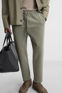 COMFORT FIT JOGGER WAIST TROUSERS - Zara фото 5