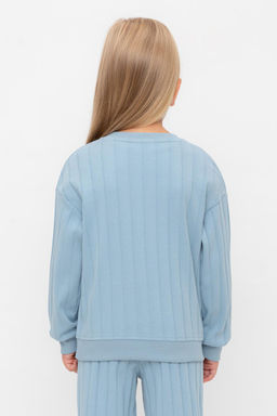 Crockid _ КР 302717/пыльно-синий к557 джемпер (свитшот) для дев  фото 4