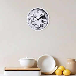 Часы настенные классические «Кухонные приборы», для кухни, плавный ход, d=20 см