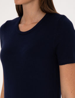 Lacivert Slim Fit Triko Ti__rt - Pierre cardin фото 7