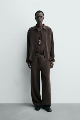 RELAXED FIT FLOWING TROUSERS - Zara фото 11