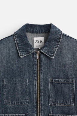 DENIM JACKET WITH ZIP - Zara фото 9
