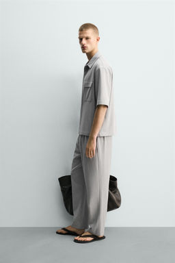 SOBRECAMISA RELAXED FIT BOLSILLO / Gris - Zara фото 4