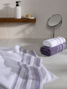 Полотенце махровое 70x140 белый махровая ткань - Lucky фото 6